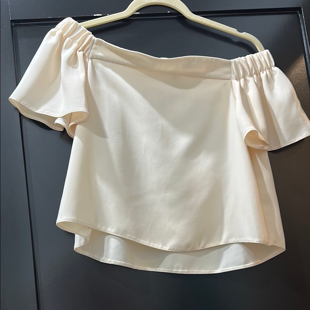 Top shop Off-Shoulder Cream Top